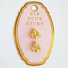 Load image into Gallery viewer, Crystal Bee Brooch Set