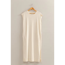 Load image into Gallery viewer, Midi Muscle Tee Dress - Cream