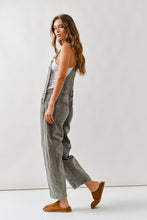 Load image into Gallery viewer, Slouchy Relaxed Fit Barrel Overalls - Grey Wash