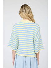 Load image into Gallery viewer, Striped Raw Edge Cardigan - Butter Yellow