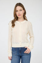 Load image into Gallery viewer, Pointelle Cream Cardigan