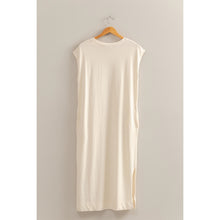 Load image into Gallery viewer, Midi Muscle Tee Dress - Cream