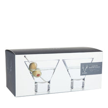 Load image into Gallery viewer, Raye™ Heavy-Base Stemless Crystal Martini Glasses - Set of 2