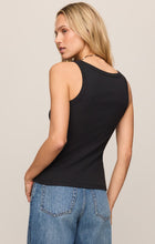 Load image into Gallery viewer, Rowe Scoop Tank Top- Black