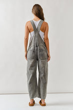 Load image into Gallery viewer, Slouchy Relaxed Fit Barrel Overalls - Grey Wash