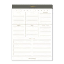Load image into Gallery viewer, Ledger Planner Legal Pad