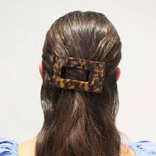 Load image into Gallery viewer, Medium Rectangle Flat Hair Clip - Tortoise