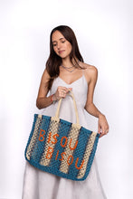 Load image into Gallery viewer, Bisou Bisou Woven Jute Tote