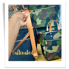 Load image into Gallery viewer, "Codie" Leopard Nylon Tote with Leather Accents