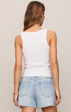 Load image into Gallery viewer, Rowe Scoop Tank Top - White