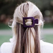 Load image into Gallery viewer, Medium Square Flat Hair Clip - Burgundy Bliss