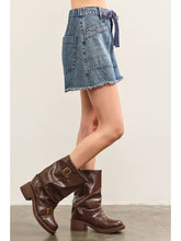 Load image into Gallery viewer, Moxie Tied Denim Shorts
