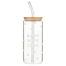 Load image into Gallery viewer, Made with Love Glass Tumbler
