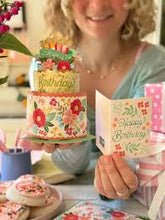 Load image into Gallery viewer, Mini Blooming Birthday Cake Card