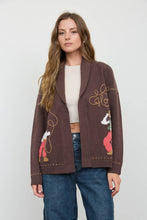 Load image into Gallery viewer, Howdy Cowboy Cardigan - Chocolate Brown