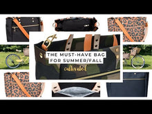 Load and play video in Gallery viewer, "Joey" Black Nylon Tote with Leather Accents