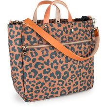 Load image into Gallery viewer, &quot;Codie&quot; Leopard Nylon Tote with Leather Accents
