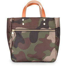 Load image into Gallery viewer, "Joey" Camo Nylon Tote with Leather Accents