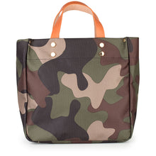 Load image into Gallery viewer, "Joey" Camo Nylon Tote with Leather Accents