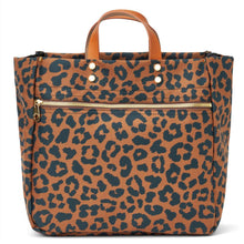 Load image into Gallery viewer, "Codie" Leopard Nylon Tote with Leather Accents
