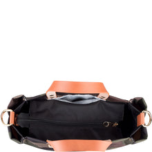 Load image into Gallery viewer, "Joey" Camo Nylon Tote with Leather Accents