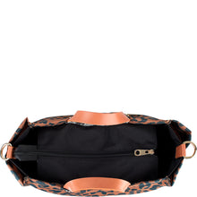 Load image into Gallery viewer, "Codie" Leopard Nylon Tote with Leather Accents