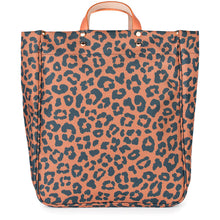 Load image into Gallery viewer, "Parker" Leopard Nylon Tote with Leather Accents
