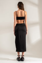 Load image into Gallery viewer, Ruched Side Slit Midi Skirt

