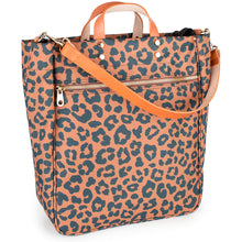 Load image into Gallery viewer, "Parker" Leopard Nylon Tote with Leather Accents