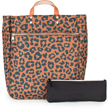 Load image into Gallery viewer, &quot;Parker&quot; Leopard Nylon Tote with Leather Accents

