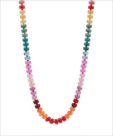 Flat Round Ombre Bead Necklace