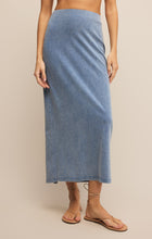 Load image into Gallery viewer, Gail Jersey Denim Midi Skirt
