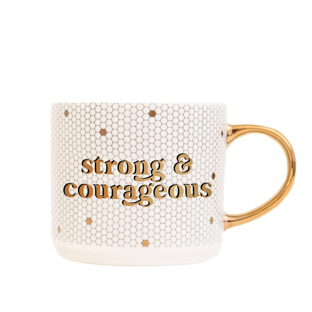 Strong & Courageous - Tile Mug