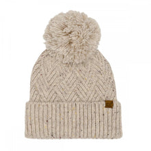 Load image into Gallery viewer, C.C. Knit Pom Beanie - Oatmeal
