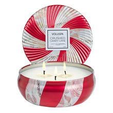 Load image into Gallery viewer, Crushed Candy Cane - 3 Wick Tin
