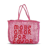 More Amor Por Favor Woven Jute Tote