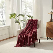 Load image into Gallery viewer, Red Cashmere-Like Throw Blanket - 50x60
