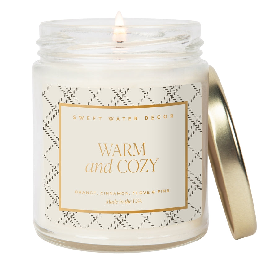 Warm and Cozy Candle - Plaid