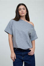 Load image into Gallery viewer, Off-Shoulder Heather Sweater
