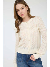 Load image into Gallery viewer, Pointelle Cream Cardigan
