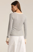 Load image into Gallery viewer, Scarlet Stripe Rib Henley
