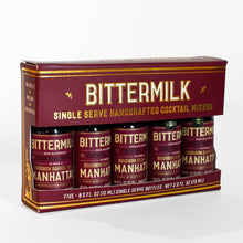 Load image into Gallery viewer, 5-Pack Single Serve Bourbon Barrel Aged Manhattan Mixer
