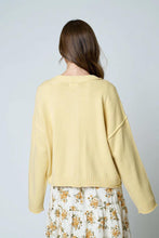 Load image into Gallery viewer, Raw Edge Button Down Knit Cardigan
