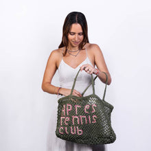 Load image into Gallery viewer, Apres Tennis Club Woven Jute Tote
