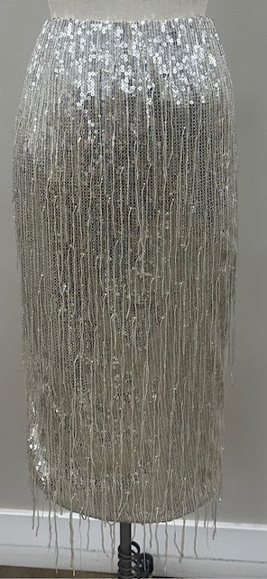 Sequin Fringe Skirt