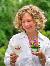 Load image into Gallery viewer, Mini Orchid Oasis Pop-Up Bouquet Card
