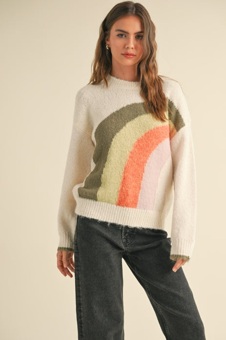 Autumn Rainbow Pattern Sweater