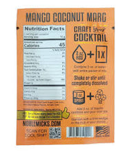 Load image into Gallery viewer, Mango Coconut Margarita Single Serve Cocktail Mix
