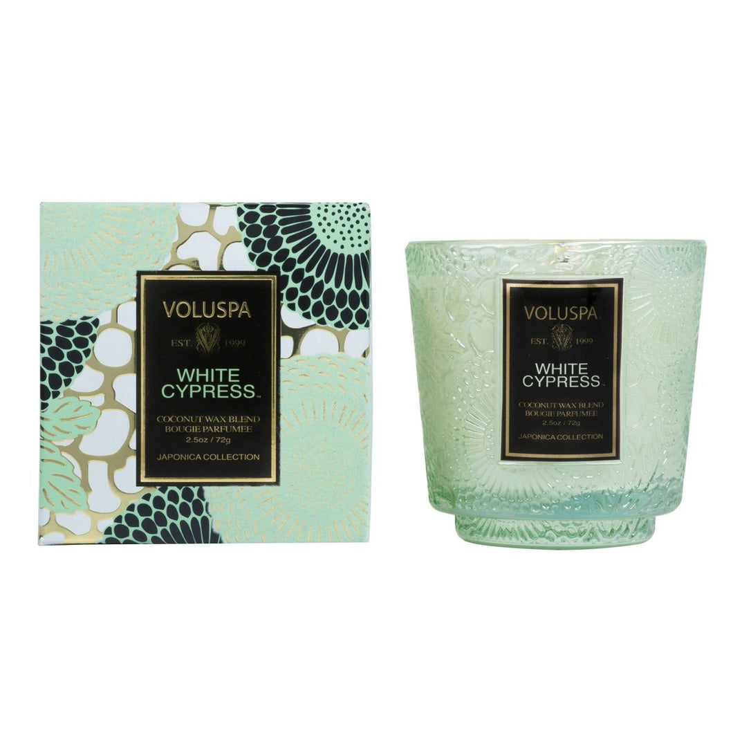 White Cypress - Petite Pedestal Candle