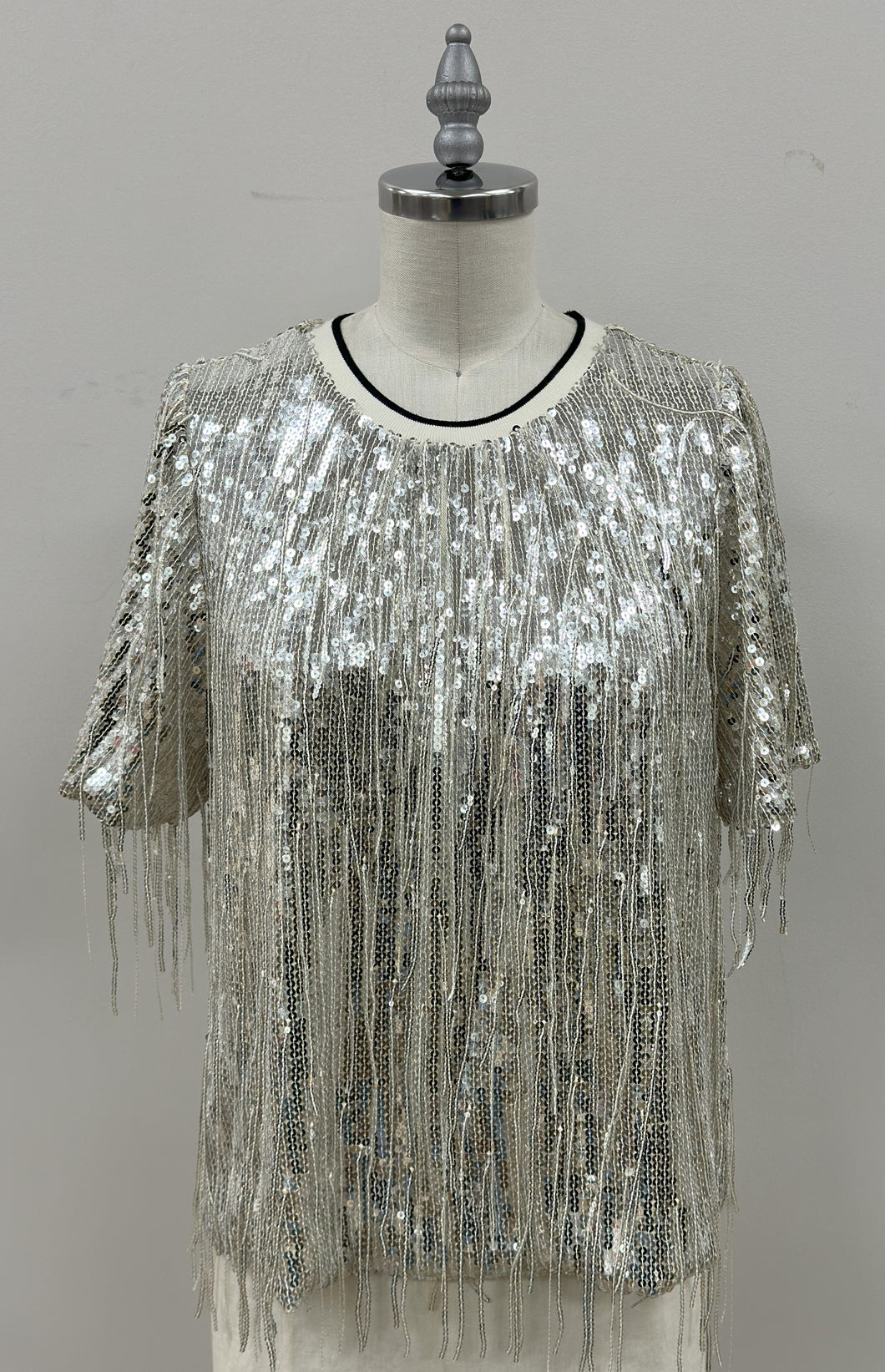 Sequin Fringe Top